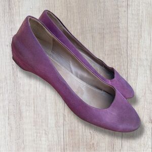 Ecco Leather Slip-On Plum Purple Ballet Flats EU 39 US 8-8.5